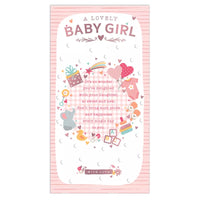 Set of six Prelude newborn girl greeting cards featuring cute designs, ideal for celebrating a new arrival.