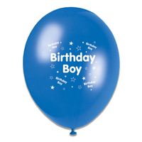 Tiger Feet Birthday Male Latex Balloons 6x8pk