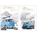 Poppyhill 12 Pack Cards C50 Birthday Age 40