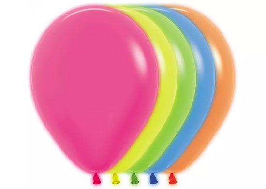 Sempertex 12 Pack Latex Balloons Neon Assorted 12