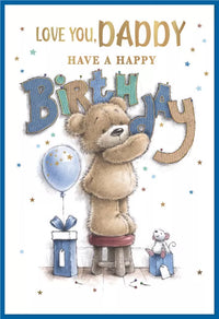 Simon Elvin C50 birthday card pack featuring six cards with "Daddy" themed designs, perfect for celebrating fathers.