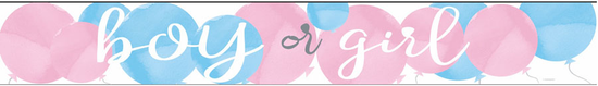 Unique Banner Gender Reveal Balloons 9ft