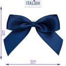 Italian Options 12 Pack Ribbon Bows Navy Blue 5cm