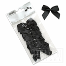 Satin Black Ribbon Bows 5cm 12pk