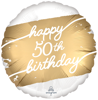 Anagram Golden Age 50 18" Round Foil Balloon