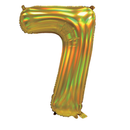 Sensations Foil Balloon Gold 30" Number 7