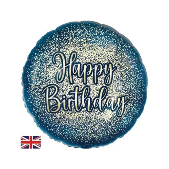 Oaktree Birthday Navy & Gold 18" Foil Balloon