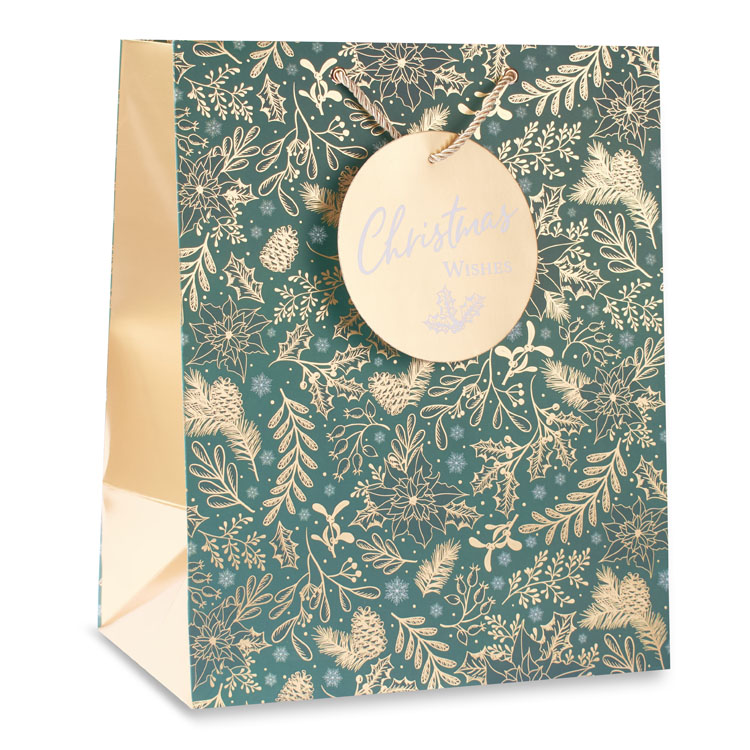 6pk Extra Large Portrait Gift Bags Foliage
