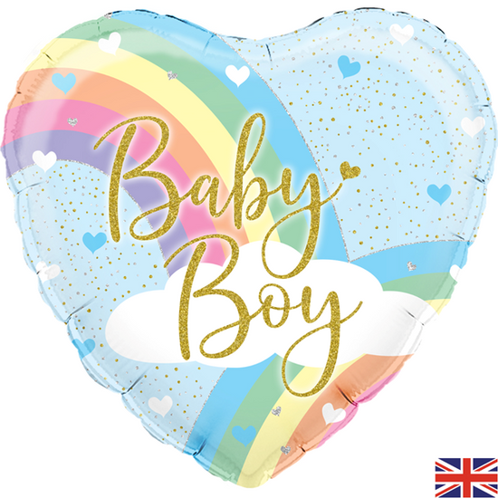 Pastel Rainbow Boy 18" Foil Balloon