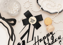 Cream & Black Happy 30th Birthday Rosette 11x17cm