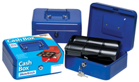 Tiger Stationery Cash Box Blue 20cm