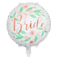 Floral Bride Wedding 18" Foil Balloon