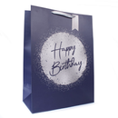 Tiger Feet Gift Bag Birthday Silver Large 6pk