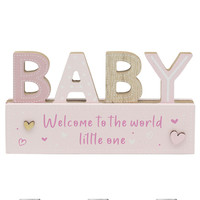 Baby Standing Plaque Pink