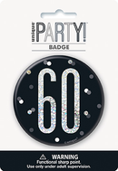 Unique Badge Black Glitz Age 60 3