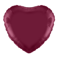 Oaktree Foil Balloon Burgundy Heart 18"