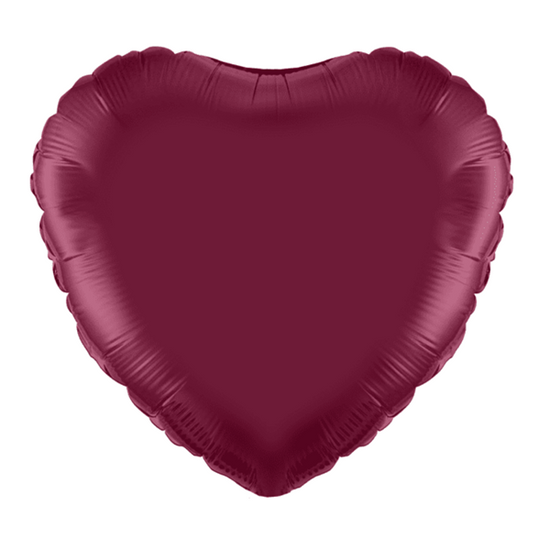 Oaktree Foil Balloon Burgundy Heart 18"