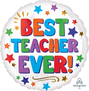 Anagram Foil Balloon Best Teacher Ever 18