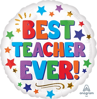 Anagram Foil Balloon Best Teacher Ever 18