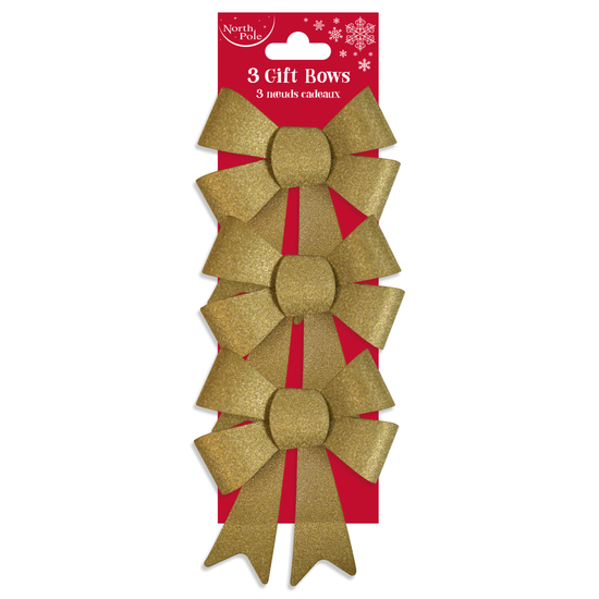 Eurowrap 3 Pack Bow Gold