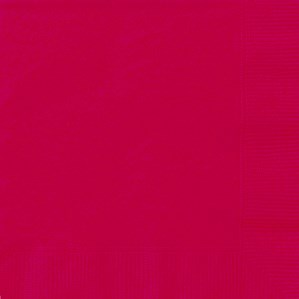 Unique Ruby Red 6.5" Lunch Napkins 20pk