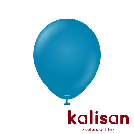 Kalisan Retro Deep Blue 12" Latex Balloons 100pk