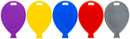 Oaktree 50 Pack Balloon Shaped Weight Primary Mix