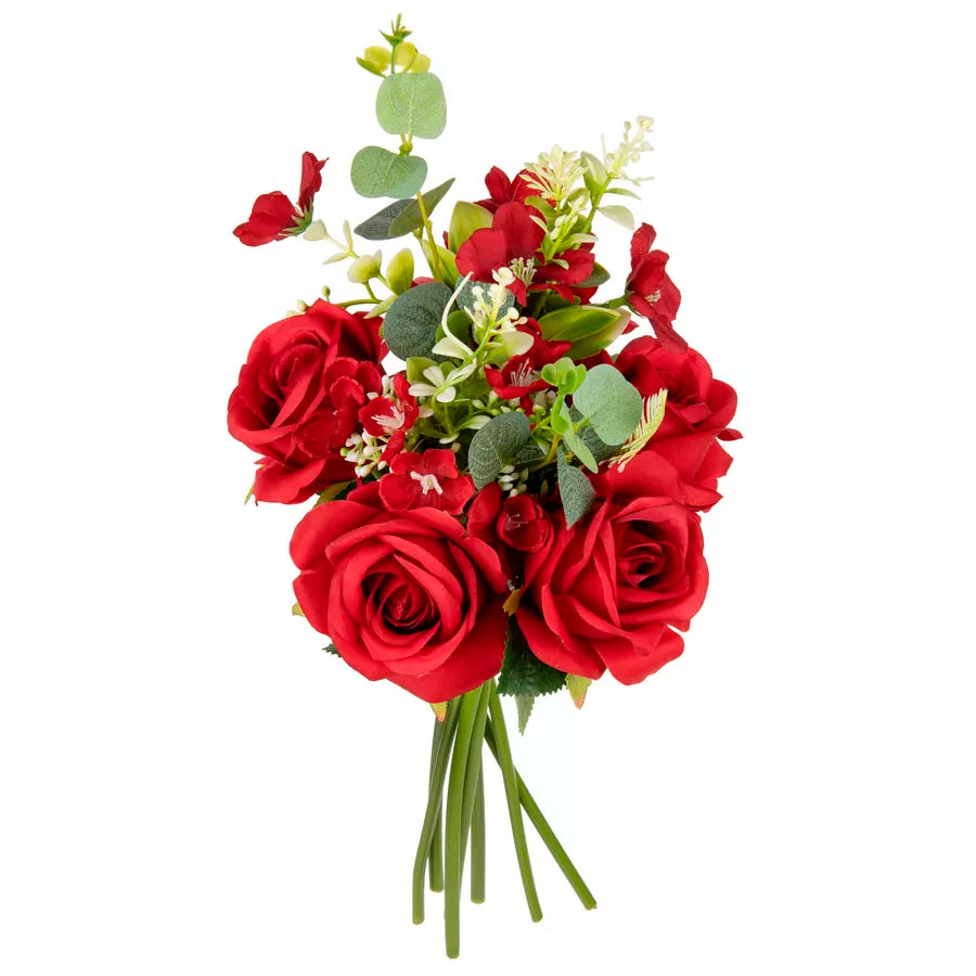 Eleganza Hand Tied Rose Bunch Red