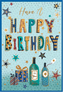 Set of six Simon Elvin C50 birthday greeting cards featuring colorful, festive designs for celebrating special occasions.