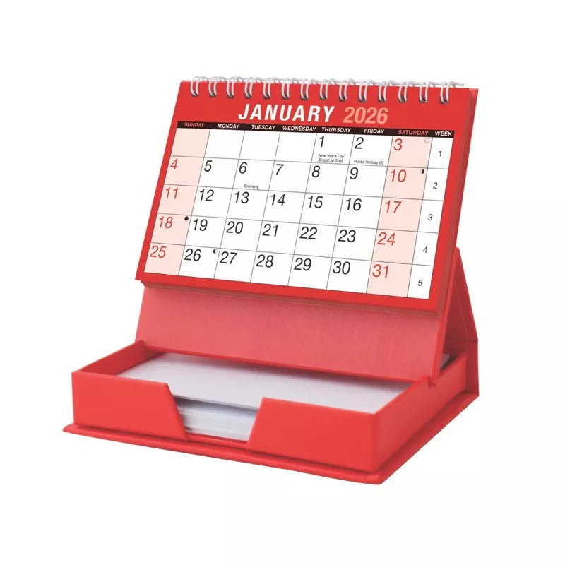 Calendar Desktop MTV Red & Black 2027 12pk