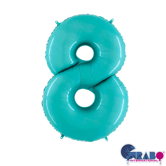 Grabo Foil Balloon Pastel Blue 26" Number 8