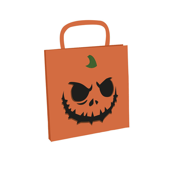 Eurowrap Halloween Felt Bag Pumpkin 20x20cm