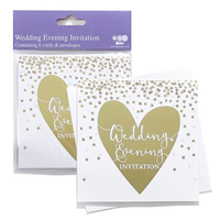 6pk C133SQ Invitations Wedding Evening