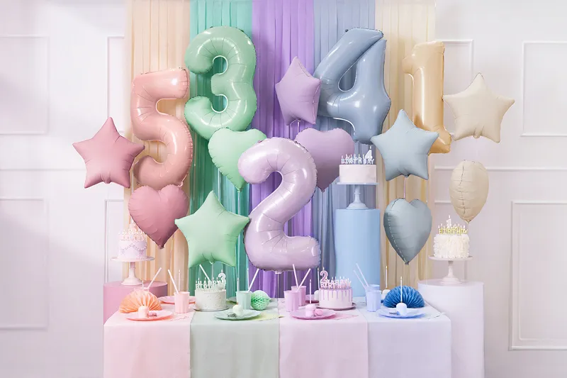 PartyDeco Foil Balloon Matte Purple Heart 18