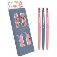 IG Design Group 3 Pack Ballpoint Pens Wild Bloom