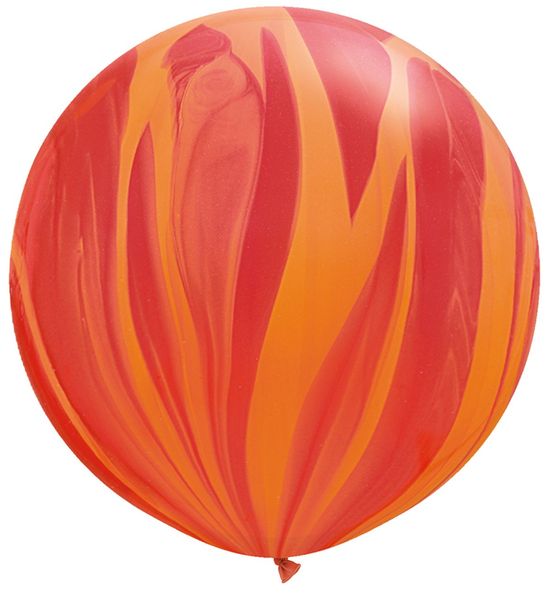 Qualatex Red-Orange SuperAgate 30" Latex 2pk