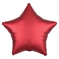 Anagram Foil Balloon Satin Luxe Sangria Star 18"