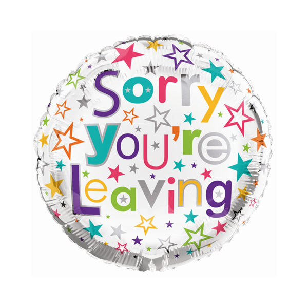 Simon Elvin Foil Balloon Sorry You're Leaving 18