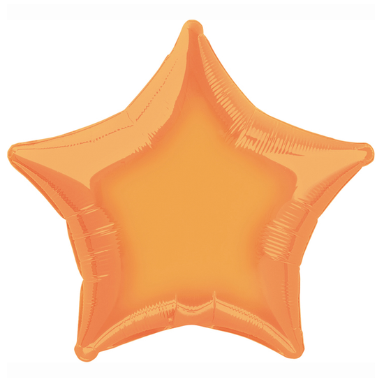 Unique 12 Pack Foil Balloon Orange Star 20