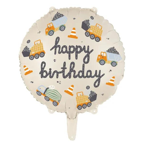 Construction Vehicle 18" Foil Balloon