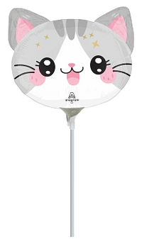 Anagram Kawaii Kitty 9" Air Fill Foil Balloon
