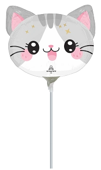 Anagram Kawaii Kitty 9" Air Fill Foil Balloon