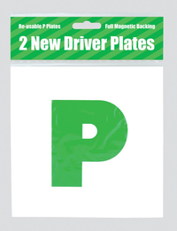 Magnetic Green P Plates 2pk