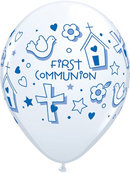 Qualatex Communion Blue Symbols 11" Latex 25pk