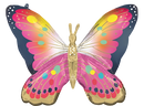 Anagram Foil Balloon Satin Pink Butterfly 30