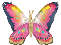 Anagram Foil Balloon Satin Pink Butterfly 30