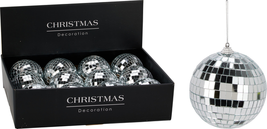 Koopman Bauble Mirror Ball Silver 100mm