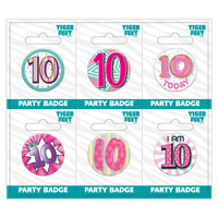 Small Badges Age 10 Female 6pk