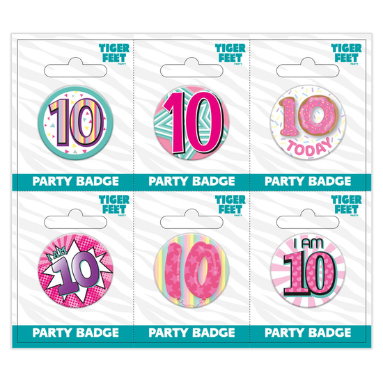 Small Badges Age 10 Female 6pk