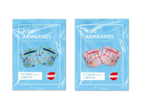 Children's inflatable armbands by Gem Imports, colorful and lightweight pool toys for kids, designed for safety and fun in the water.